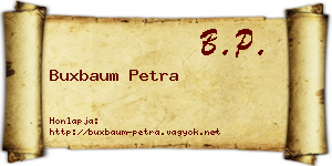 Buxbaum Petra névjegykártya